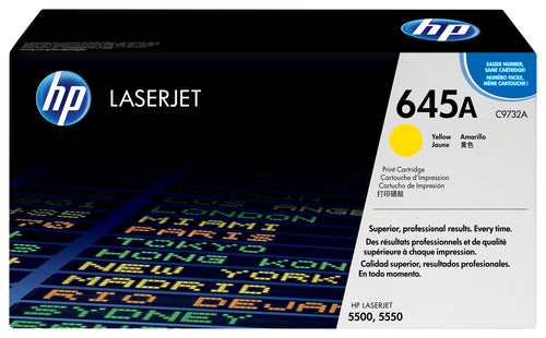 YELLOW TONER CARTRIDGE FOR COLOR LASERJET 5500 5550 12K YLD
