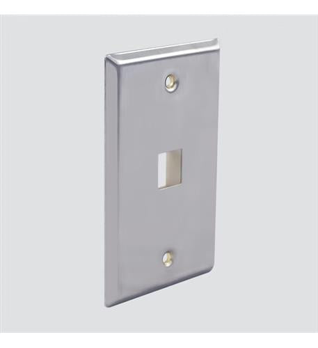 1 PORT SINGLE GANG STAINLESS PLATE