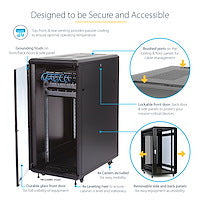 25U SERVER RACK CABINET NETWORK EQUIPMENT RACK ENCLOSURE