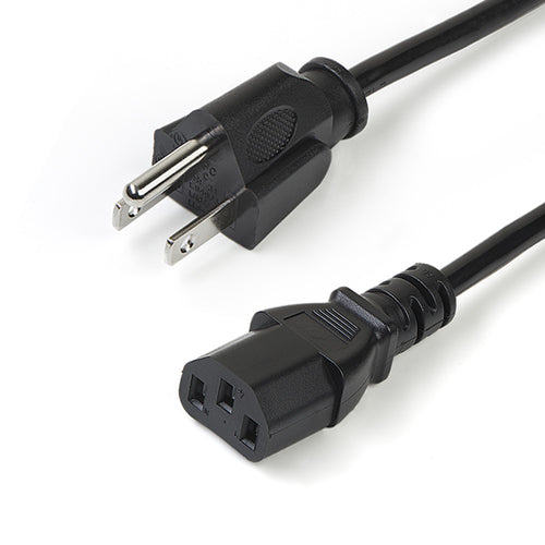 10FT COMPUTER POWER CORD NEMA 5-15P TO C13 AC POWER MONITOR CABLE