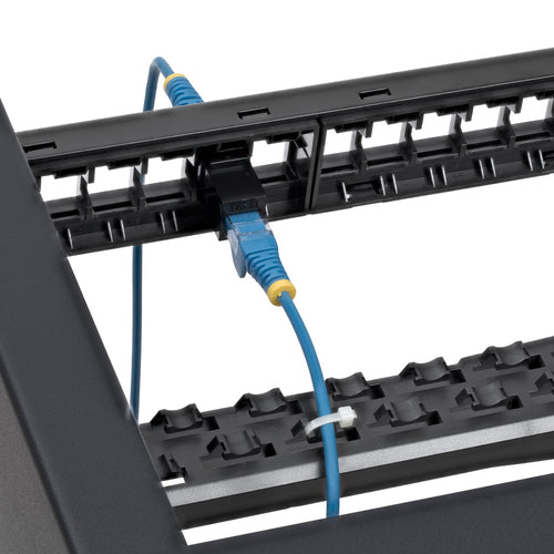 1U BLANK KEYSTONE PATCH PANEL 24 PORT/UTP/CABLE MANAGEMENT BAR (C6PANELUTP241UCM)