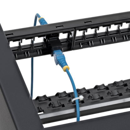 1U BLANK KEYSTONE PATCH PANEL 24 PORT/UTP/CABLE MANAGEMENT BAR (C6PANELUTP241UCM)