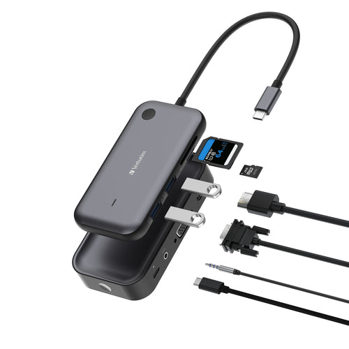 VERBATIM USB-C WIRELESS DISPLAY ADAPTER WITH USB HUB CARD READER
