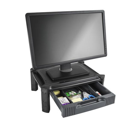 MONITOR RISER STAND WITH DRAWER COMPUTER SCREEN HEIGHT ADJUSTABLE