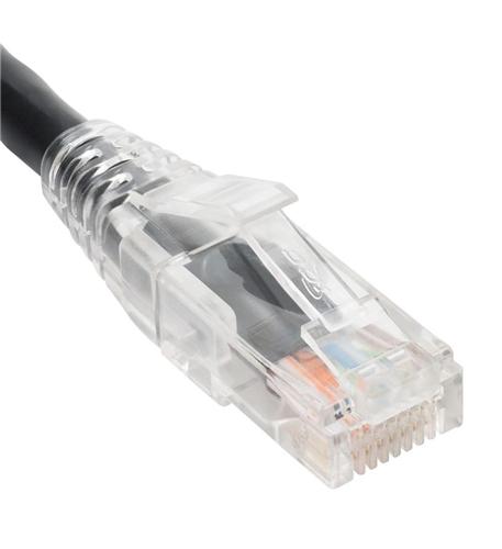 PATCH CORD CAT6 CLEAR BOOT 5' BLACK