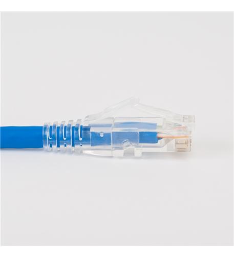 PATCH CORD, CAT 6, CLEAR BOOT,7',25PK,BL