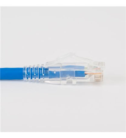 PATCH CORD, CAT 6, CLEAR BOOT,7',25PK,BL