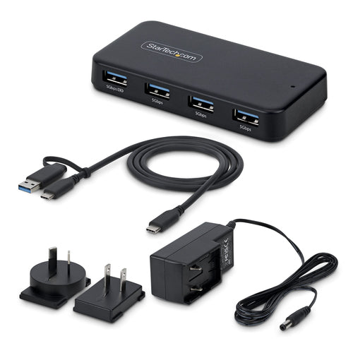 4-PORT USB-A HUB 5GBPS USB-C AND USB-A HOST CABLE