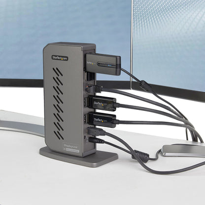 USB C USB A DOCK DUAL MONITOR HYBRID UNIVERSAL ETHERNET HDMI DP