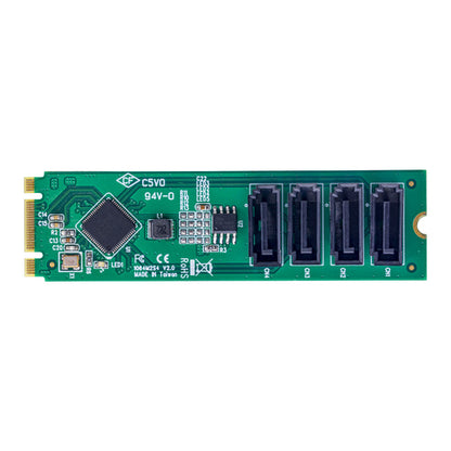 4-PORT M.2 TO SATA ADAPTER - M.2 PCIE 3.0 TO SATA EXPANSION CARD