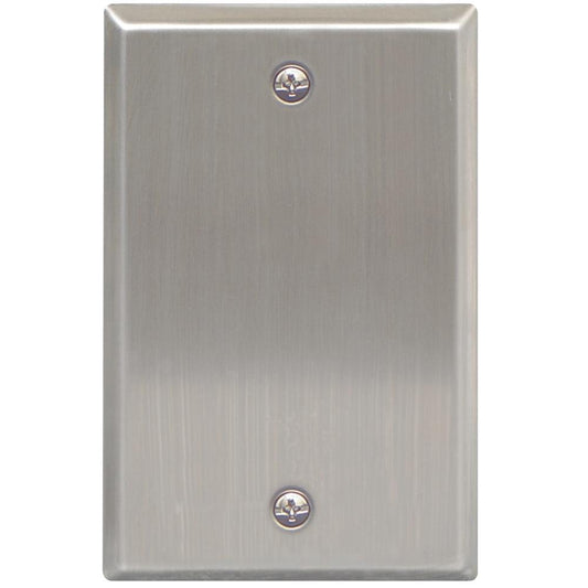 FACEPLATE 1 GANG BLANK STANLESS STEAL