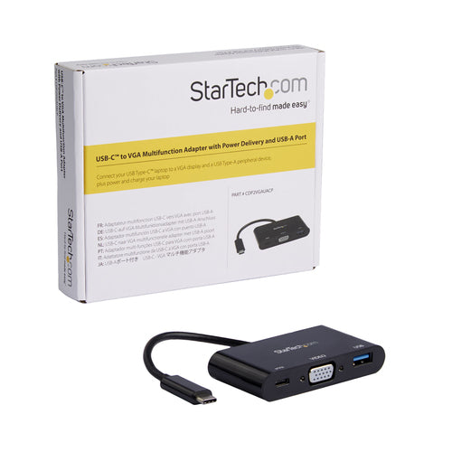 USB C MULTIPORT ADAPTER 60W PD VGA USBC MINI TRAVEL DOCK W/ USB