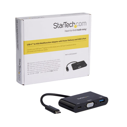 USB C MULTIPORT ADAPTER 60W PD VGA USBC MINI TRAVEL DOCK W/ USB
