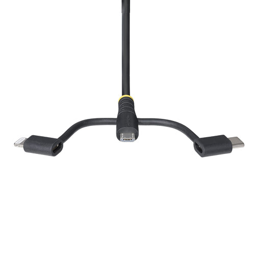 RUGGED USB MULTI CHARGING CABLE USB TO LIGHTNING/MICRO-USB/TYPE-C