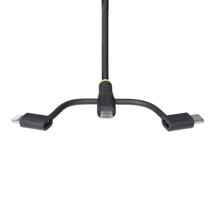RUGGED USB MULTI CHARGING CABLE USB TO LIGHTNING/MICRO-USB/TYPE-C
