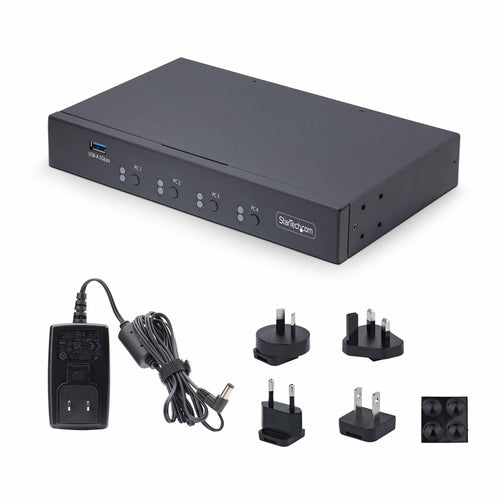 4-PORT KEYBOARD/MOUSE SWITCH MOUSE ROAMING KM/USB SWITCH