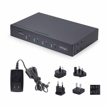 4-PORT KEYBOARD/MOUSE SWITCH MOUSE ROAMING KM/USB SWITCH