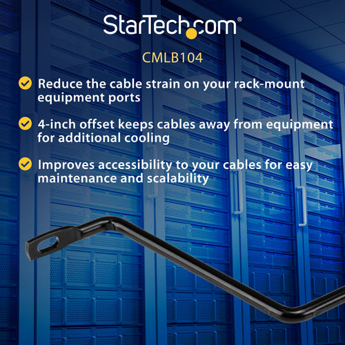 CABLE LACING BAR HORIZONTAL 10PACK SERVER RACK CABLE MANAGEMENT