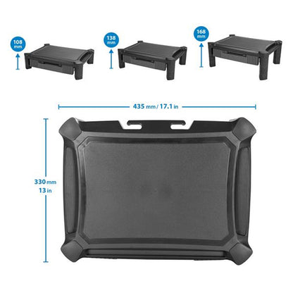 MONITOR RISER STAND WITH DRAWER COMPUTER SCREEN HEIGHT ADJUSTABLE