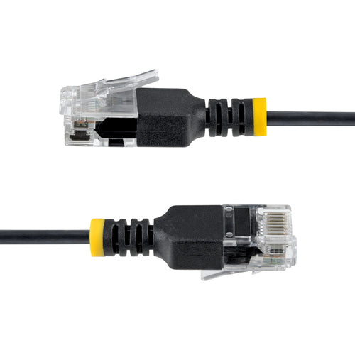 ULTRA SLIM CAT6A CABLE BLACK SLIM SNAGLESS RJ45 UTP PATCH CABLE