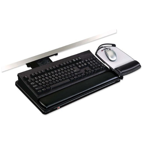 ADJUSTABLE KEYBOARD PLATFORM W/GEL WRIST REST MOUSE PLATFORM