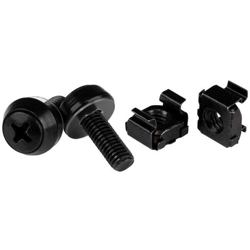 M6 MOUNTING SCREWS BLACK 12MM 50 PACK SERVER RACK M6 CAGE NUTS