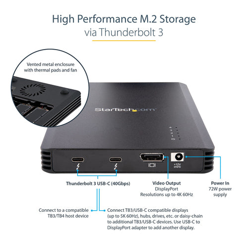 THUNDERBOLT 3 NVME ENCLOSURE 4BAY TB3 TO M.2 PCIE NVME SSD DRIVE