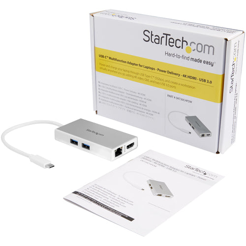USB C MULTIPORT ADAPTER 60W PD 4K HDMI USB HUB MINI TRAVEL DOCK