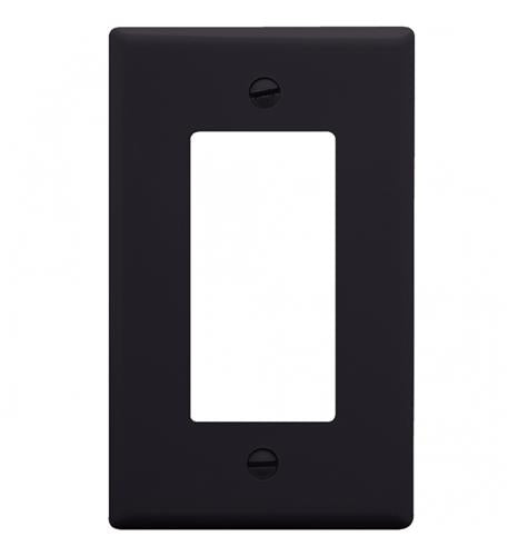 FACEPLATE, DECOREX, 1-GANG, BLACK