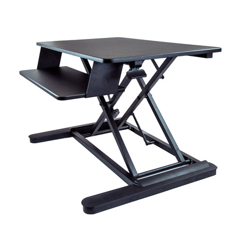 SIT STAND DESK CONVERTER WITH KEYBOARD TRAY ADJUSTABLE HEIGHT
