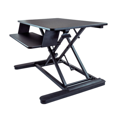 SIT STAND DESK CONVERTER WITH KEYBOARD TRAY ADJUSTABLE HEIGHT