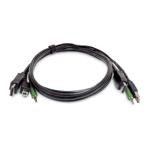6FT DISPLAYPORT KVM CABLE - USB 2.0 3.5MM AUDIO TAA