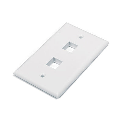 2 PORT FACE PLATE WHITE