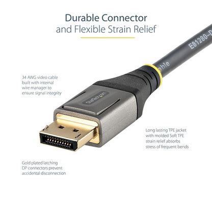 6FT 8K DISPLAYPORT 1.4 CABLE DP 1.4 HBR3 VIDEO CORD VESA CERTIFIED