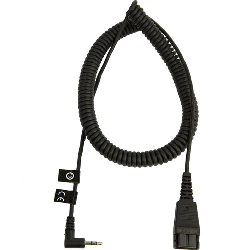 2M COILED CORD W/ 2.5MM PLUG GN QD TO 2.5MM PLUG