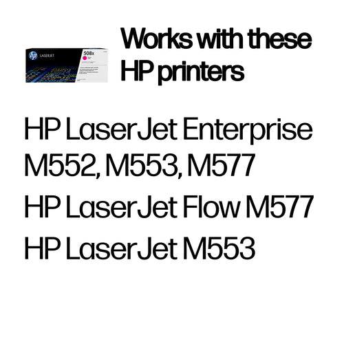 508X MAGENTA TONER CARTRIDGE FOR LASERJET
