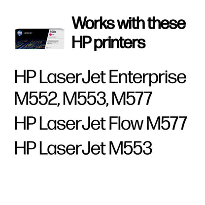 508X MAGENTA TONER CARTRIDGE FOR LASERJET