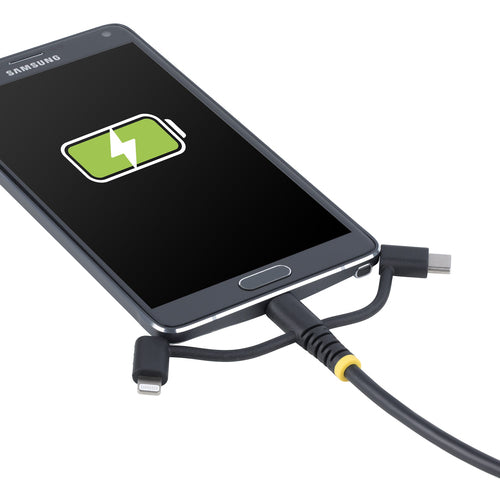 RUGGED USB MULTI CHARGING CABLE USB TO LIGHTNING/MICRO-USB/TYPE-C