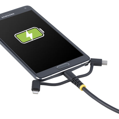 RUGGED USB MULTI CHARGING CABLE USB TO LIGHTNING/MICRO-USB/TYPE-C