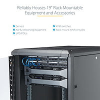 15U SERVER RACK CABINET 4 POST NETWORK EQUIPMENT RACK W/ CASTERS