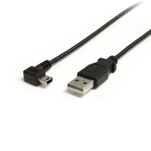 3FT RIGHT ANGLE MINI USB CABLE USB 2.0 A TO MINI B CHARGING CORD (USB2HABM3RA)