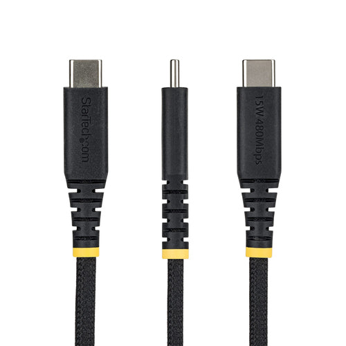 6IN USB-A TO USB-C CABLE BRAIDED USB 2.0 CHARGER CORD (USB2AC6INBR)