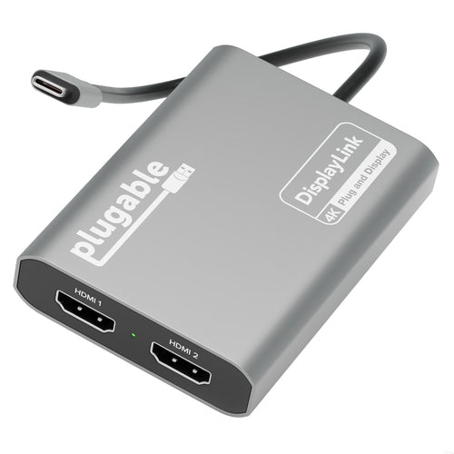 PLUGABLE USB-C HDMI ADAPTER USB-C DUAL 4K HDMI ADAPTER