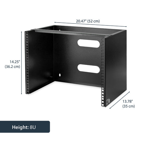WALL MOUNT PATCH PANEL BRACKET 8U NETWORK PANEL MOUNTING BRACKET (WALLMOUNT8)