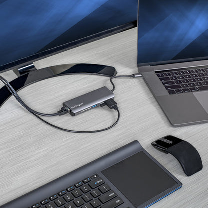 USB C MULTIPORT ADAPTER - HDMI 4K - 2XA 1XC - MINI TRAVEL DOCK