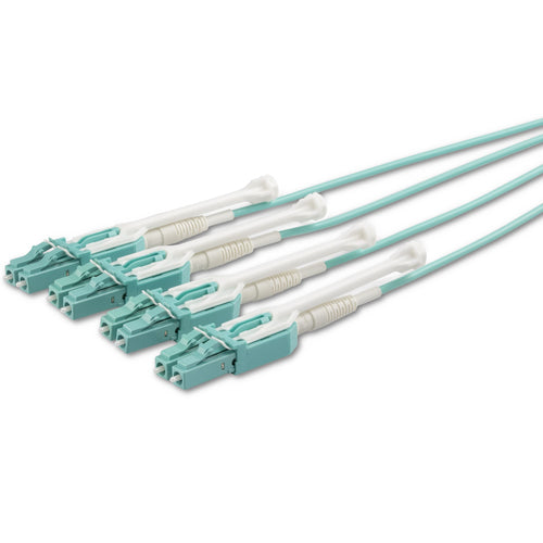 5M MTP TO LC BREAKOUT CABLE OM3 PLENUM MPO MULTIMODE FIBER CABLE