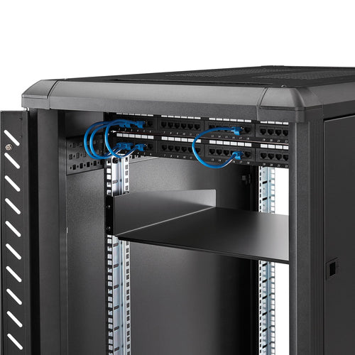 BLACK STANDARD UNIVERSAL SERVER RACK CABINET SHELF