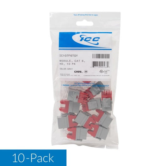MODULE- CAT6- HD- 10PK- GY