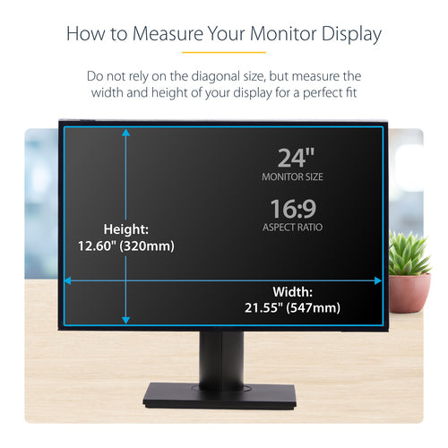 24IN MONITOR PRIVACY SCREEN - HANGING ACRYLIC FILTER/SHIELD