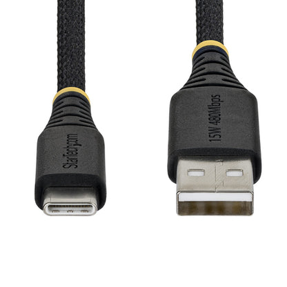 6IN USB-A TO USB-C CABLE BRAIDED USB 2.0 CHARGER CORD (USB2AC6INBR)